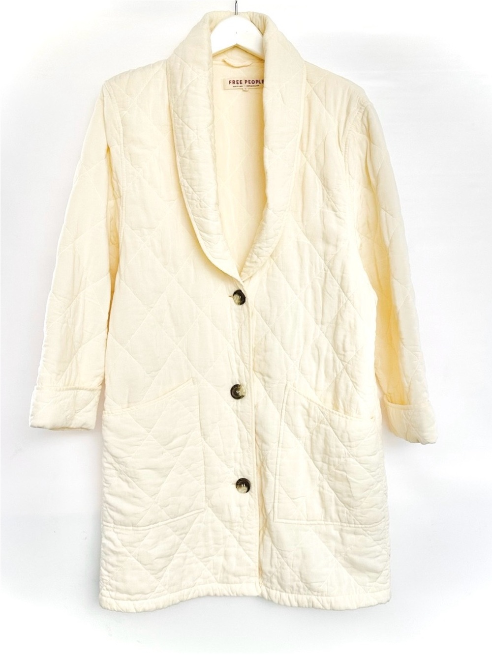 FP Soft quilted Quilted Shawl Collar Coat